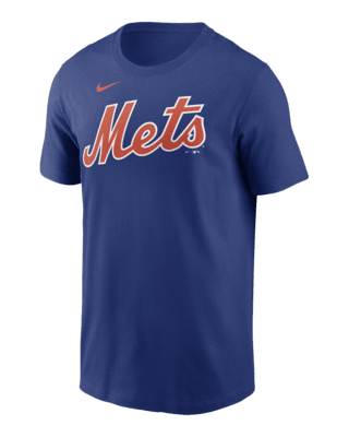 Мужская футболка New York Mets Fuse Wordmark Nike MLB