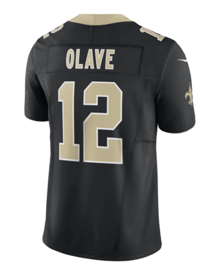 Nike Men's New Orleans Saints Chris Olave #12 White T-Shirt