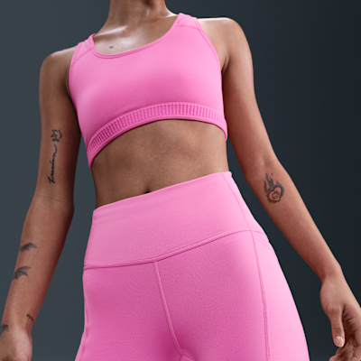กางเกงวิ่งขาสั้น 3 นิ้วเอวสูงทรงรัดรูปพร้อมกระเป๋า Nike Swift