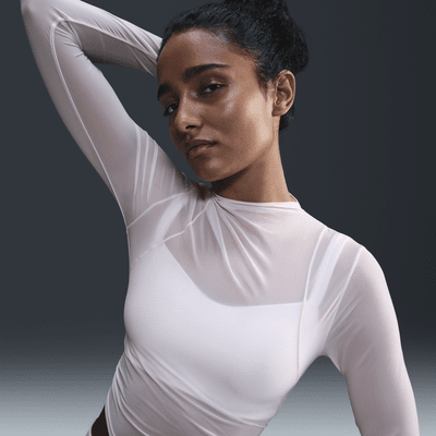 Haut à manches longues Dri-FIT Nike Zenvy Sheer pour femme