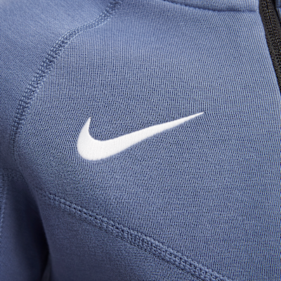 Huvtröja i fleece Paris Saint-Germain Tech Nike Football med hel dragkedja för ungdom (killar)