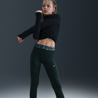 Nike Pro Big Kids' (Girls') Dri-FIT Leggings with Shine Accents
