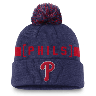 Philadelphia Phillies Hometown Peak Men's Nike MLB Cuffed Pom Beanie