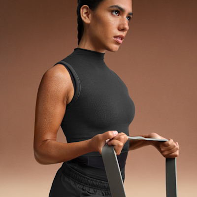 Bra de corte largo con cuello alto para mujer NikeSKIMS Vintage Seamless