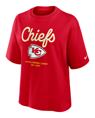 Женская футболка Kansas City Chiefs Essential Script Boxy Nike NFL