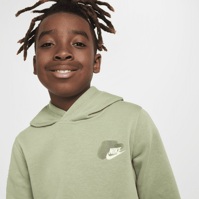 Felpa pullover in fleece con cappuccio Nike Sportswear Standard Issue – Ragazzo