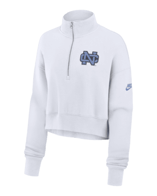 Женские  North Carolina Tar Heels Legacy Elevated Logo Nike College Cropped 1/4-Zip Crew