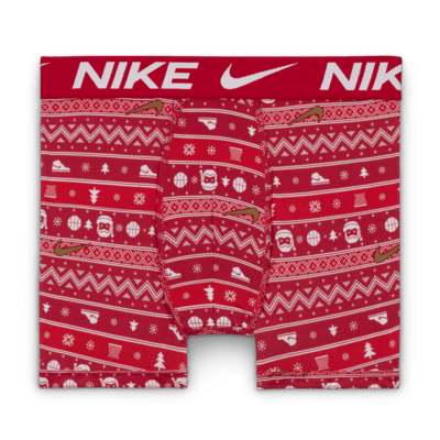 Nike Dri-FIT Big Kids' Holiday Poly Boxer Briefs (5-Pack)