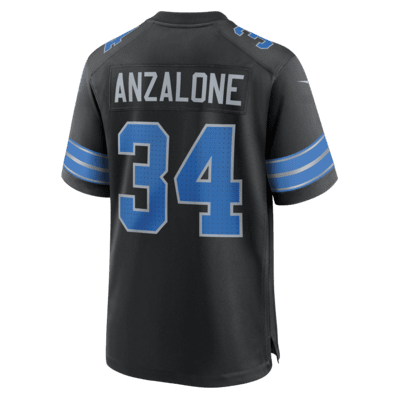 Jersey de fútbol americano Nike de la NFL Game para hombre Alex Anzalone Detroit Lions