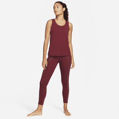 Leggings de cintura alta con ribete metálico de 7/8 para mujer Nike Yoga