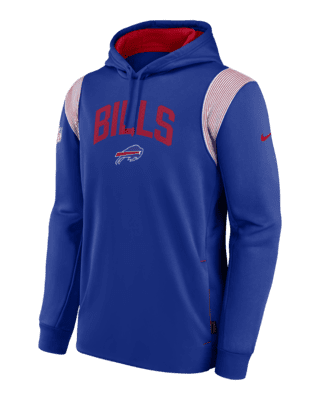 Nike Men's Buffalo Bills Logo Red Therma-FIT Hoodie