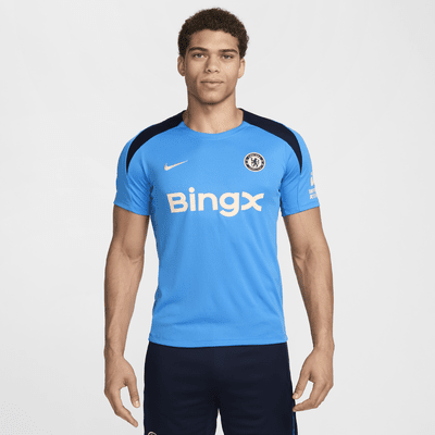 FC Chelsea Strike Nike Dri-FIT Kurzarm-Fußballoberteil aus Strickmaterial für Herren