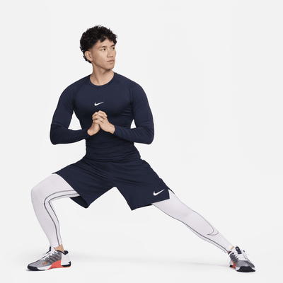 Nike Pro 男款 Dri-FIT 緊身長袖健身上衣