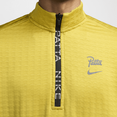 Langærmet Nike x Patta Running Team-trøje med 1/2 lynlås