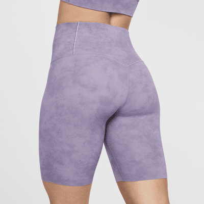 Shorts de ciclismo de tiro alto de 20 cm de sujeción ligera para mujer Nike Zenvy Tie-Dye