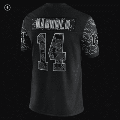 Men's Nike Sam Darnold Gray Carolina Panthers Atmosphere Fashion Game Jersey Size: Small