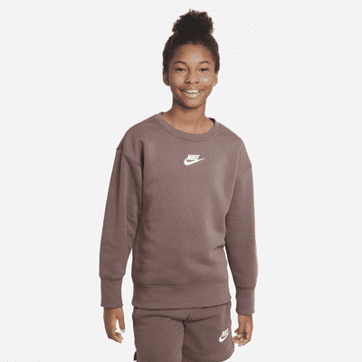 Nike Sportswear Club Fleece Big Kids' (Girls') Crew Sweatshirt