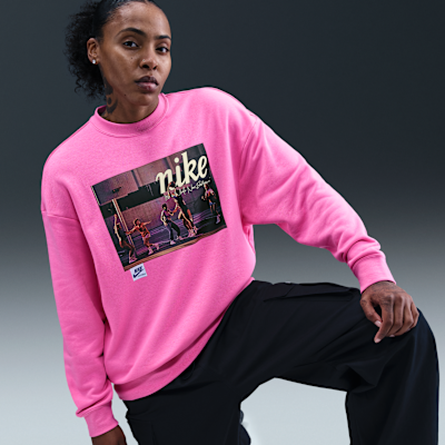 Sudadera de cuello redondo holgada para mujer Nike Club Fleece