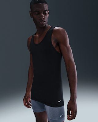 Мужские  Nike Dri-FIT Essential Cotton Stretch Slim Fit Tank Undershirt (2-Pack)