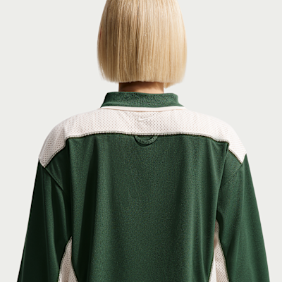 나이키 스포츠웨어 여성 오버사이즈 버튼 다운 저지 탑