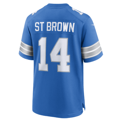 Jersey de fútbol americano Nike de la NFL Game para hombre Amon-Ra St. Brown Detroit Lions