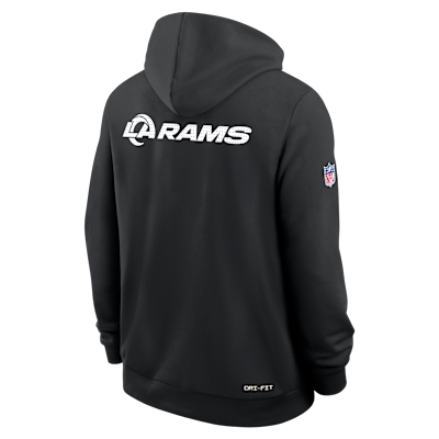 Sudadera con gorro sin cierre Nike Dri-FIT de la NFL para hombre Los Angeles Rams Initial Home Sideline