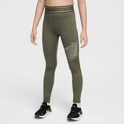 Nike Pro Girls' Dri-FIT Mid-Rise Leggings