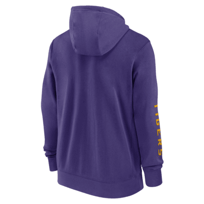 LSU Tigers Sideline Team Issue Men's Nike College Full-Zip Hoodie