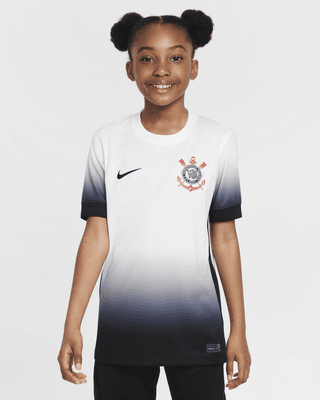 Подростковые джерси S.C. Corinthians 2024/25 Stadium Home Big Kids' Nike Dri-FIT Soccer Replica Jersey