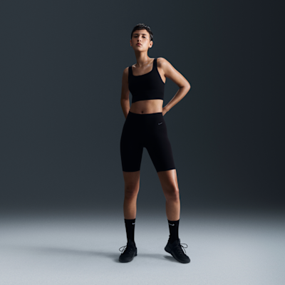 Nike Zenvy Gepolsterter Longline-Sport-BH mit mittlerem Halt