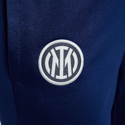 Maskinstrikket Inter Milan Strike Nike Dri-FIT-fodboldtracksuit til mindre børn