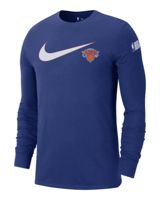 Мужская футболка New York Knicks Swoosh Essential Nike NBA Long-Sleeve