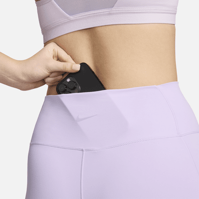 Shorts de ciclismo con bolsillos de tiro alto de 20 cm para mujer Nike One