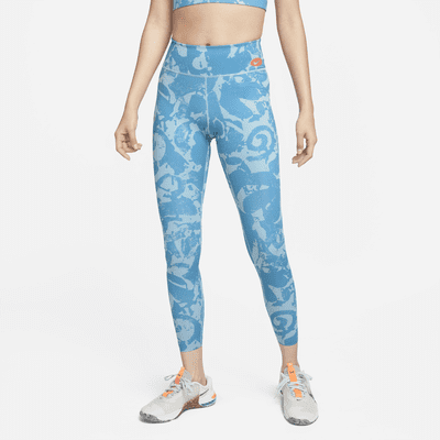 Buy Nike Blue One Luxe Mid Rise Leggings from Next Luxembourg