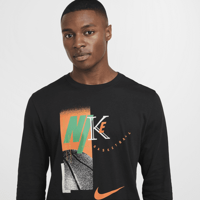 Nike langermet basketoverdel til herre