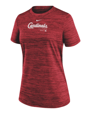 Женская футболка St. Louis Cardinals Authentic Collection Practice Velocity Nike Dri-FIT MLB