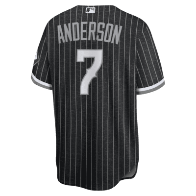 Camiseta de béisbol Replica para hombre MLB Chicago White Sox City Connect (Tim Anderson)