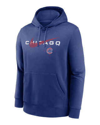 Chicago Cubs Nike Color Bar Club Pullover Hoodie - Gray