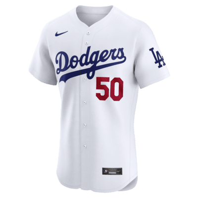 Jersey Nike Dri-FIT ADV de la MLB Elite para hombre Mookie Betts Los Angeles Dodgers