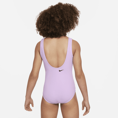 Traje de baño de una pieza con diseño de espalda en U para niñas talla grande Nike Swim