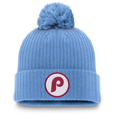 Philadelphia Phillies Cooperstown Peak Men's Nike MLB Cuffed Pom Beanie