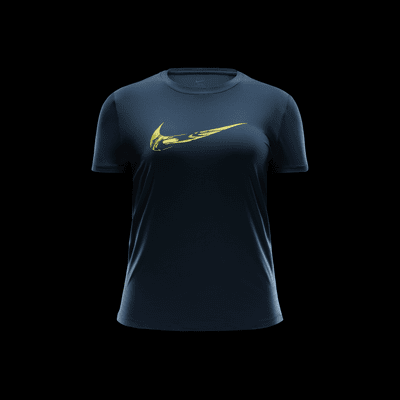 Nike One 女款 Dri-FIT 短袖圖樣跑步上衣