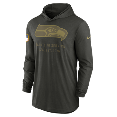 Seattle Seahawks Salute to Service Sideline Men’s Nike Dri-FIT NFL Long-Sleeve Hooded Top