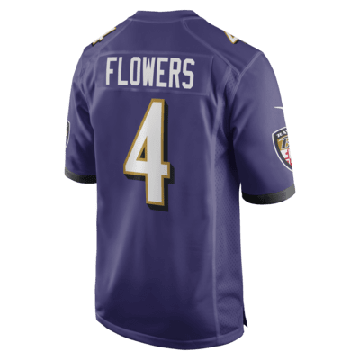 Jersey de fútbol americano Nike Game de la NFL para hombre Zay Flowers Baltimore Ravens