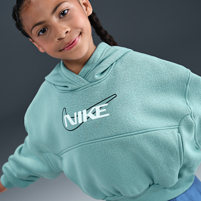 Sudadera con gorro oversized para niña Nike Sportswear Club Fleece