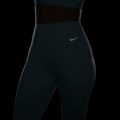 Højtaljede Nike Go-leggings i fuld længde og med lommer og fast støtte til kvinder