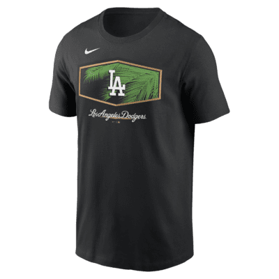 Men's Los Angeles Dodgers Nike Black Team Camo Logo T-Shirt