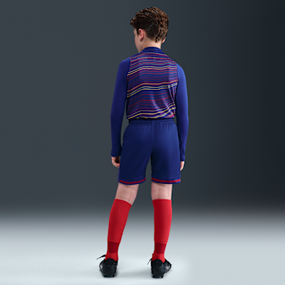 FC Barcelona 2025/26 Stadium Home Big Kids' Nike Dri-FIT Soccer Replica Shorts