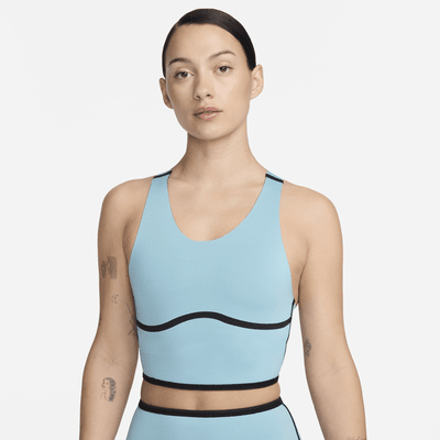 Top de midkini reversible para mujer Nike Swim Fusion