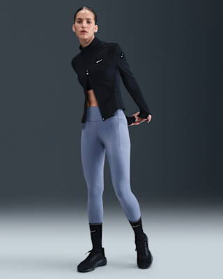 Женские тайтсы Nike Swift High-Waisted 7/8 Leggings with Pockets для бега